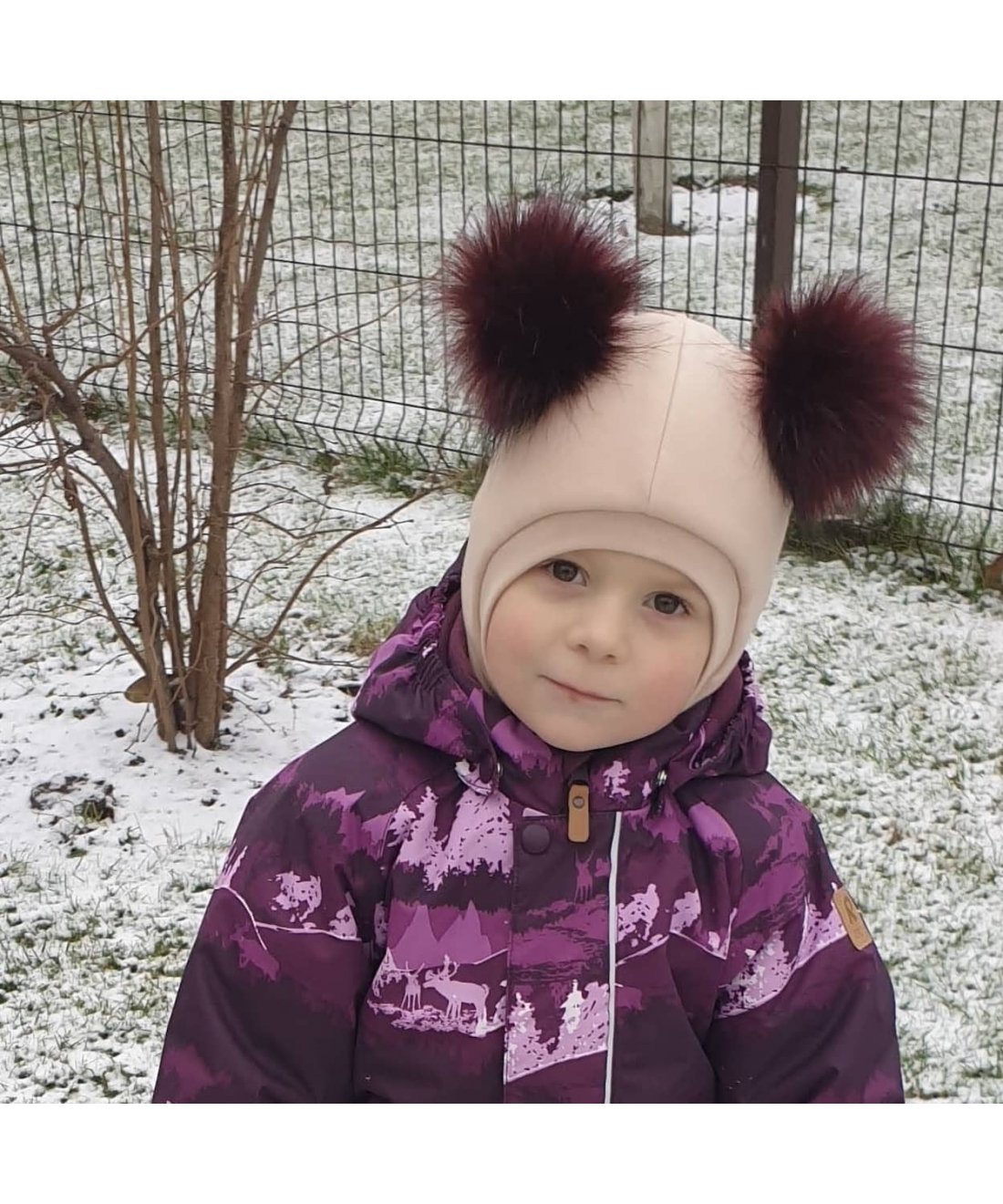 Žieminis šalmukas mergaitei