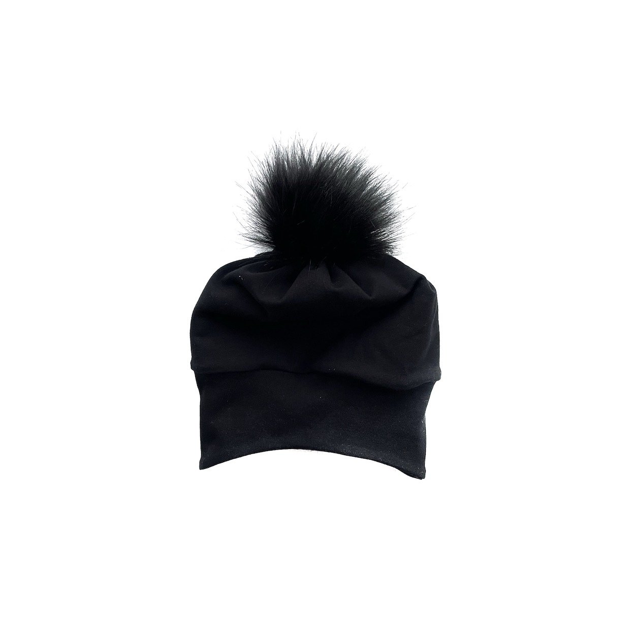 Juoda POMPOM kepurė rudeniui