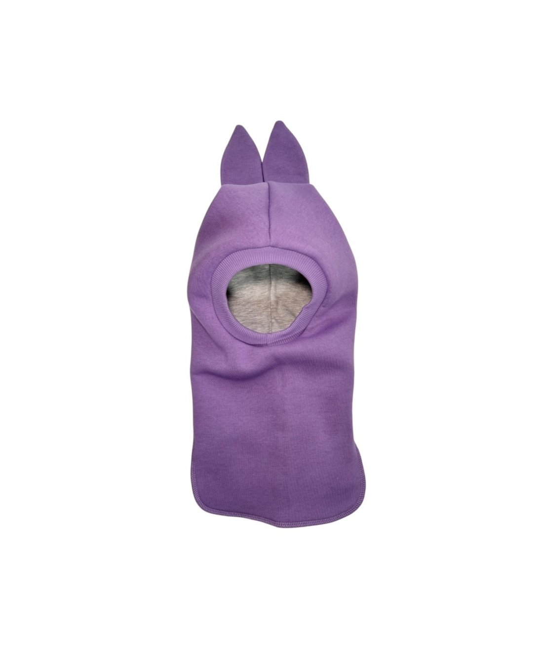Violetinis žieminis šalmukas su zuikio ausytėmis mergaitėms