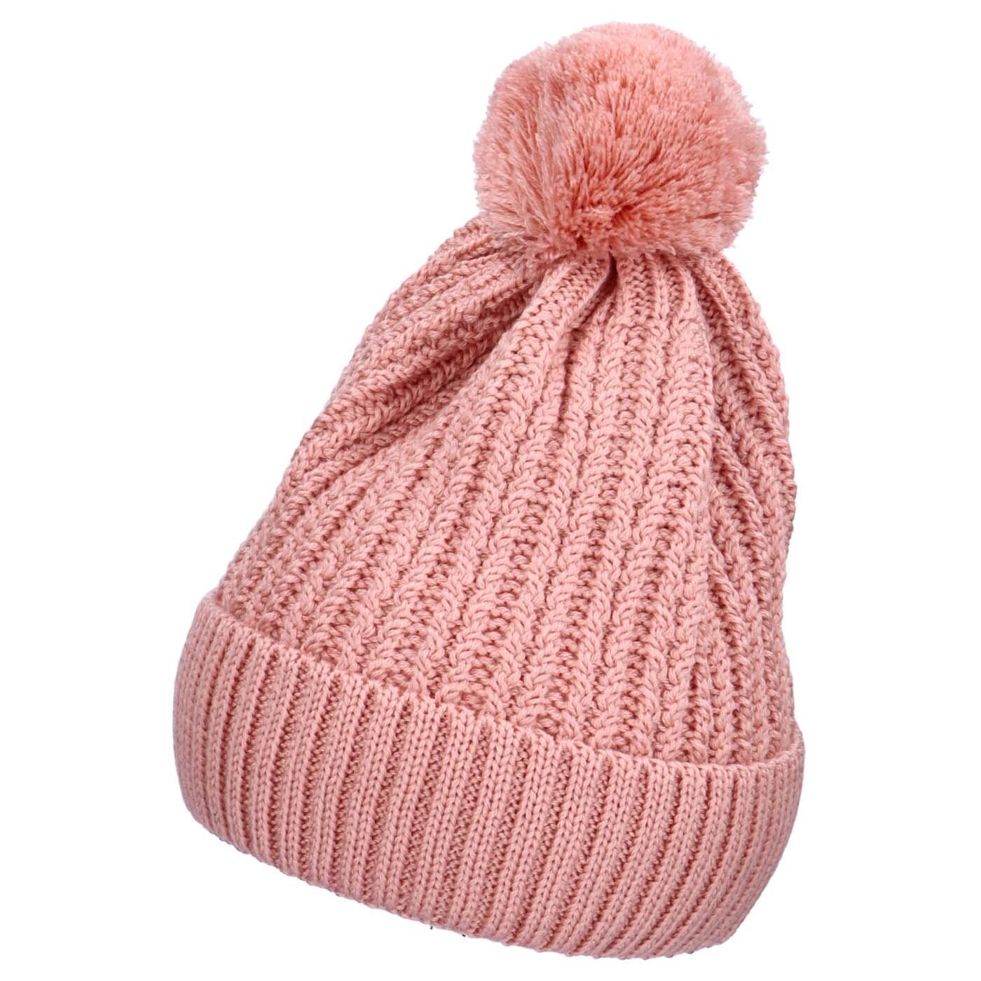TuTu merino vilnos kepurė su bumbulu – dusty pink