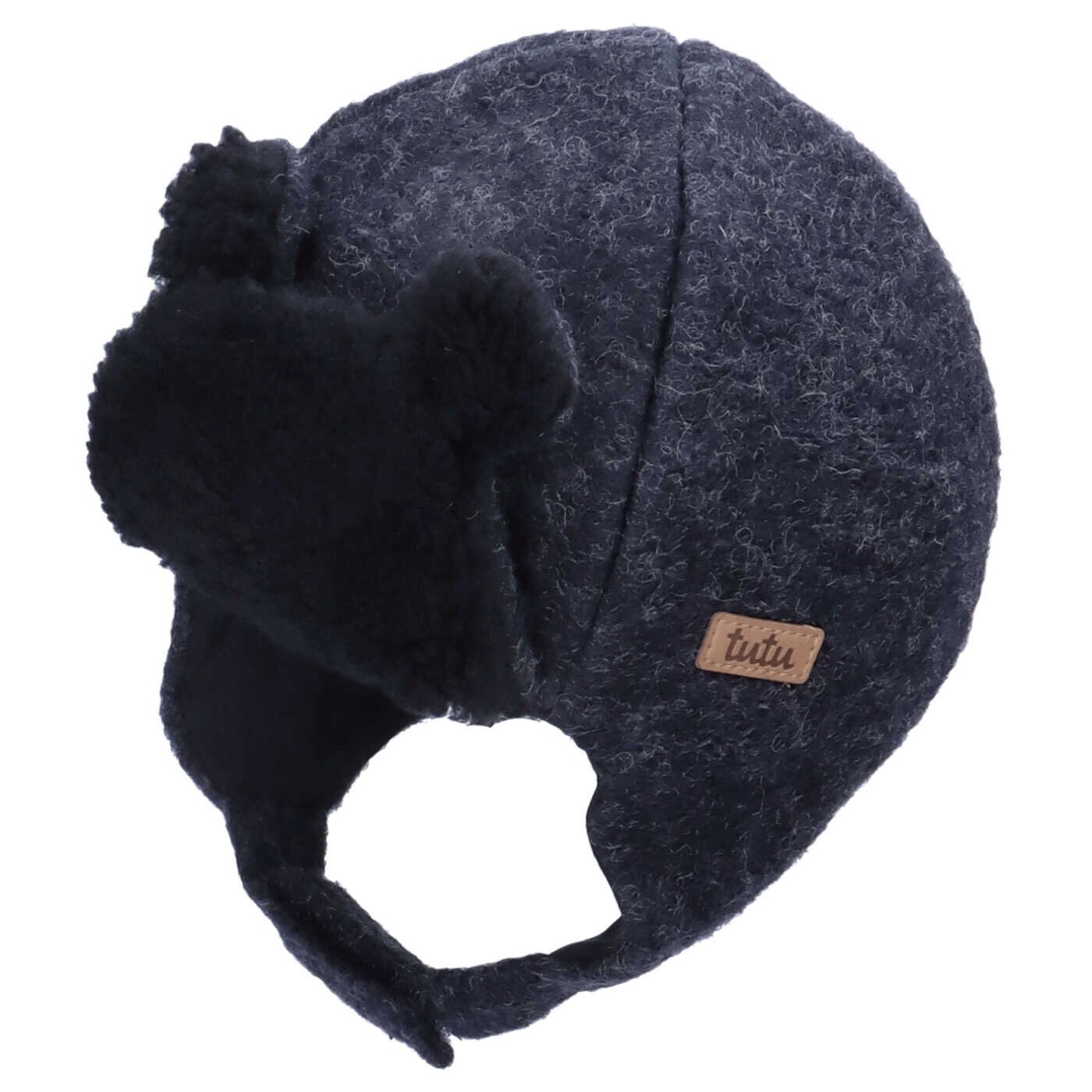 TuTu vilnonė kepurė su ausytėmis, navy blue